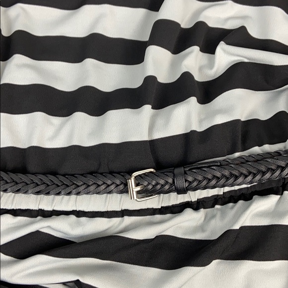 FEVER sz Medium Striped Belted Maxi Dress - Picture 3 of 6